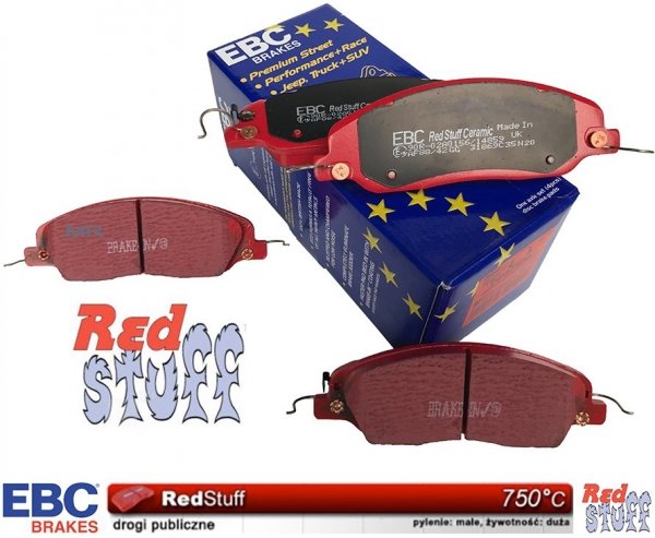 Klocki hamulcowe przednie CERAMICZNE EBC RedStuff Ford Mustang 2005-2014
