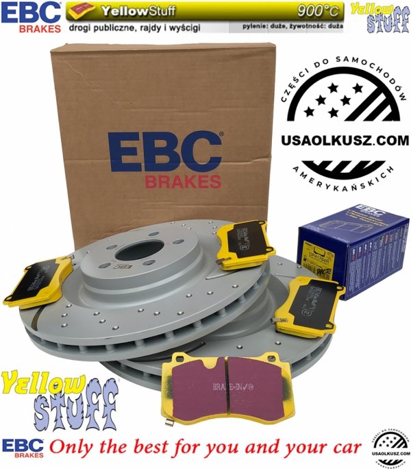 Przednie klocki YellowStuff + tarcze hamulcowe 360mm EBC seria GD Dodge Charger SRT Scat Pack