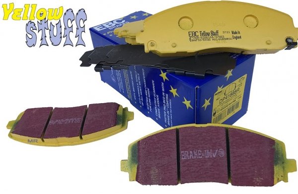 Przednie klocki YellowStuff + NACINANE tarcze hamulcowe 330mm EBC seria USR Chrysler Pacifica 2017-