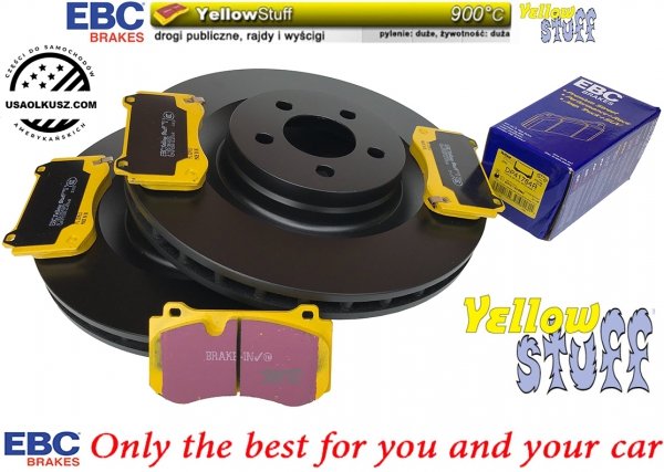 Przednie klocki YellowStuff + tarcze hamulcowe 360mm EBC seria PREMIUM Dodge Charger SRT Scat Pack