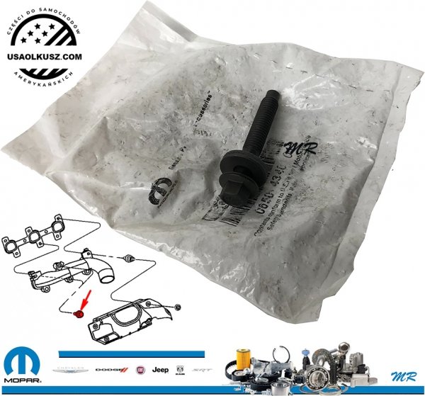 Śruba mocowania kolektora wydechowego Jeep Cherokee 3,7 V6 2002-2004