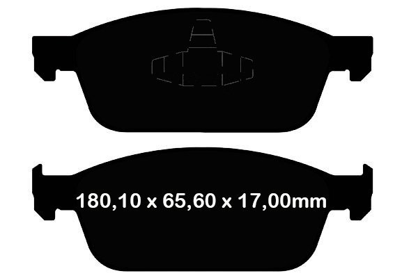 Przednie klocki GreenStuff + tarcze hamulcowe 320mm EBC seria Premium Ford Escape AWD 2013-