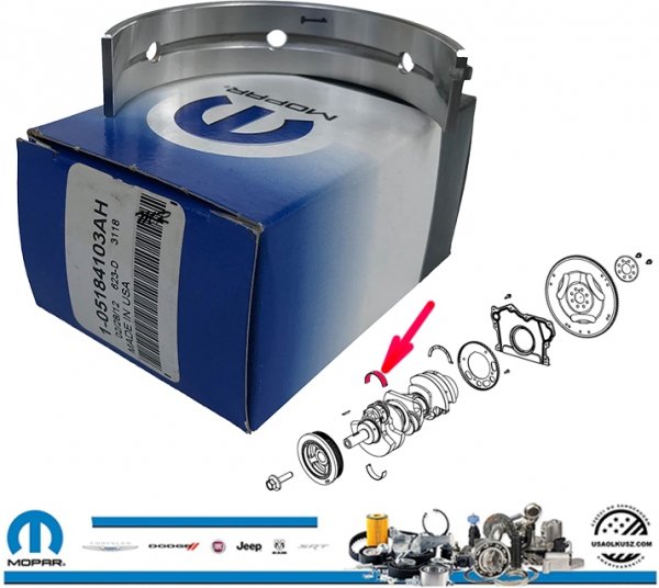 Panewka główna wału górna +0,0072 RAM 1500 DS 3,6 V6