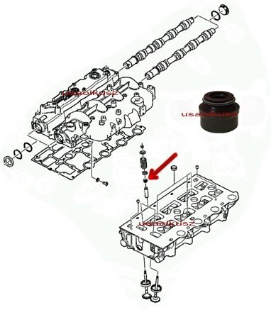Uszczelniacz trzonka zaworu silnika Jeep Wrangler JK 2,8 CRD
