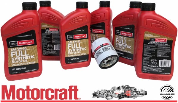 Olej 5W50 + filtr oleju silnika FL910S MOTORCRAFT Ford Mustang 2,3 EcoBoost 2020-2023