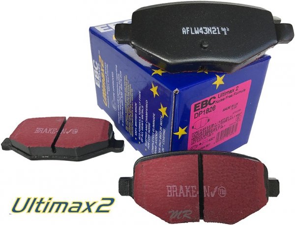 Tylne klocki Ultimax2 + tarcze hamulcowe 330mm EBC seria Premium Lincoln MKT 2010-2019
