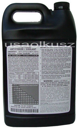 Koncentrat płynu chłodzącego MOPAR MS-9769G 5lat