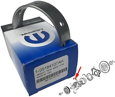 Panewka główna wału górna -0,0072 Fiat Freemont 3,6 V6