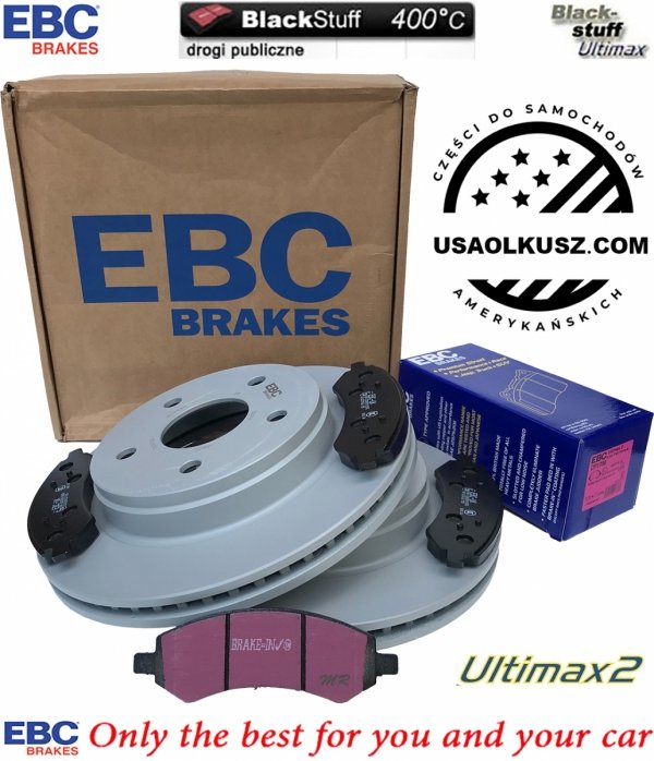 Przednie klocki Ultimax2 + tarcze hamulcowe EBC seria PREMIUM Chrysler Aspen