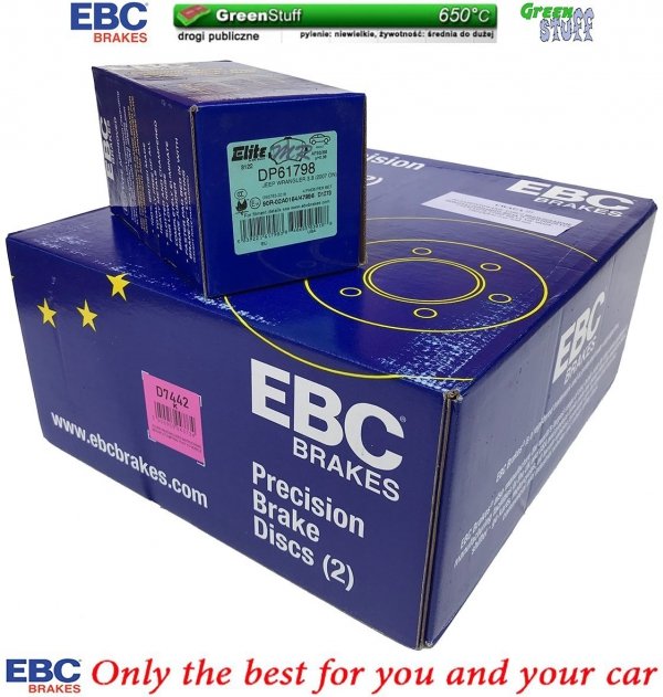 Przednie klocki GreenStuff + tarcze hamulcowe 302mm EBC seria Premium Fiat Freemont -2012