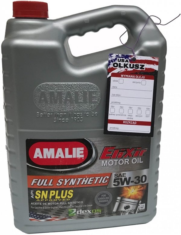 Olej silnikowy 5W-30 Elixir Full Synthetic Dexos 2 AMALIE 3,785l