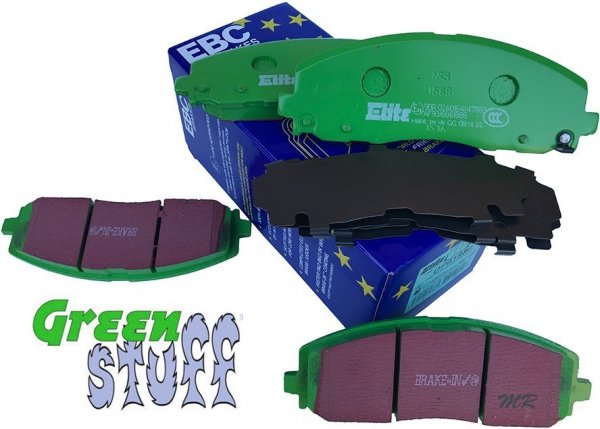 Przednie klocki GreenStuff + NAWIERCANE NACINANE tarcze hamulcowe 330mm EBC seria GD Fiat Freemont 2012-
