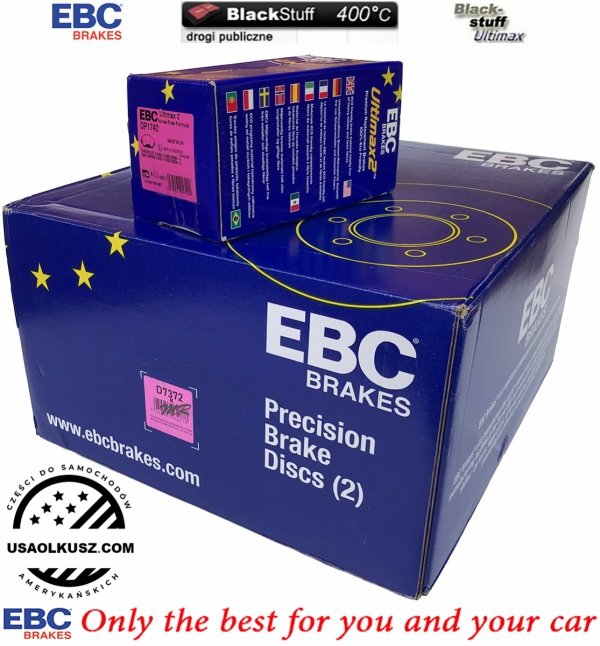 Przednie klocki Ultimax2 + tarcze hamulcowe 330mm EBC seria PREMIUM Chevrolet Tahoe 2007-2008