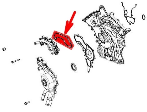 Uszczelka podstawy obudowy termostatu Dodge Durango 3,6 V6 -2015