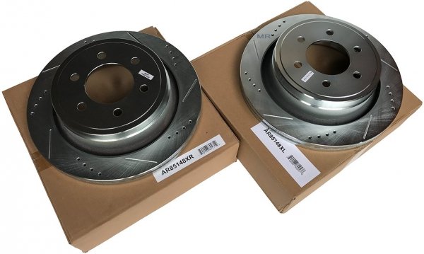 Tylna WIERCONA tarcza hamulcowa 6 szpilek manualny ręczny POWERSTOP Ford F-150 F150 2012-