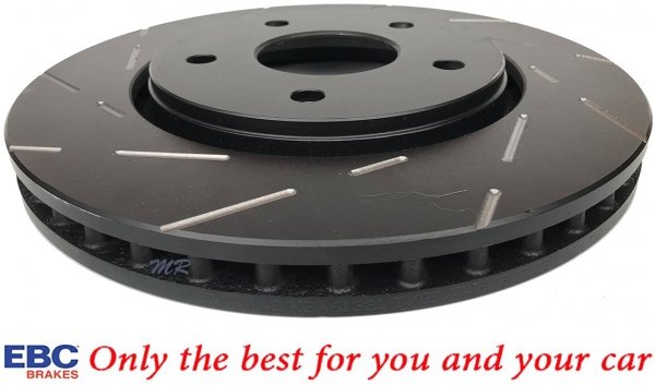 Przednie klocki Ultimax2 + NACINANE tarcze hamulcowe 302mm EBC seria USR Volkswagen Routan -2012