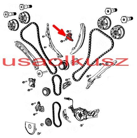 Napinacz lewego łańcucha rozrządu Chrysler Voyager Town Country 3,6 V6