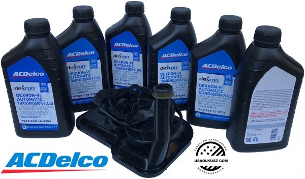 Filtr + olej ACDelco Dextron VI automatycznej skrzyni biegów 6L80 6L90 Chevrolet Suburban 2008-