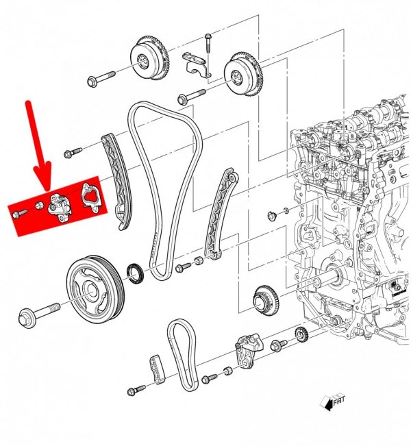 Napinacz łańcucha rozrządu GM GMC Canyon 2,5