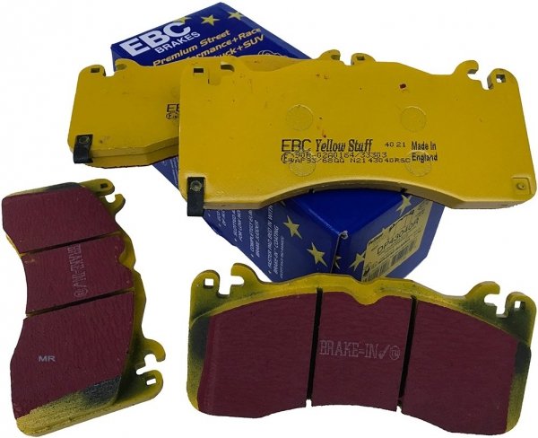 Przednie klocki YellowStuff + tarcze hamulcowe EBC seria PREMIUM Ford Mustang 5,0 V8 2015-