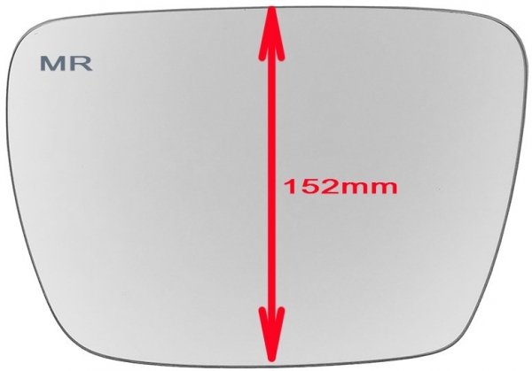 Szkło lusterka prawe PODGRZEWANE WYPUKŁE SFERYCZNE + MOCOWANIE Jeep Grand Cherokee 2008-2010