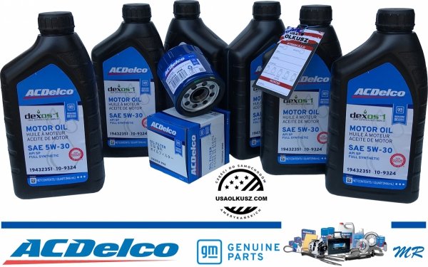 Filtr + olej ACDelco 5W30 Chevrolet Malibu 3,6 V6