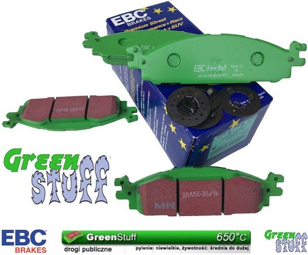 Przednie klocki GreenStuff + tarcze hamulcowe 325mm EBC seria Premium Ford Explorer 2011-2019