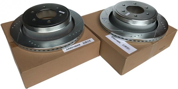 Tylna WIERCONA tarcza hamulcowa 6 szpilek manualny ręczny POWERSTOP Ford F-150 F150 2012-