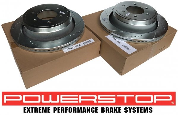 Tylna WIERCONA tarcza hamulcowa 6 szpilek manualny ręczny POWERSTOP Ford F-150 F150 2012-