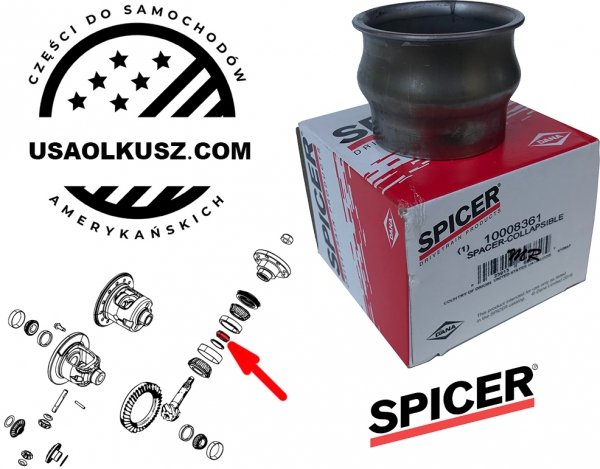 Tulejka rozprężna tylnego mostu 220MM Jeep Wrangler JL 2018- 68401227AA