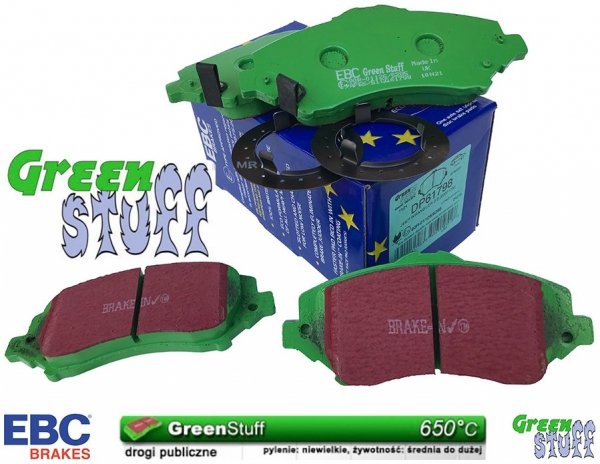Przednie klocki GreenStuff + tarcze hamulcowe 302mm EBC seria Premium Fiat Freemont -2012
