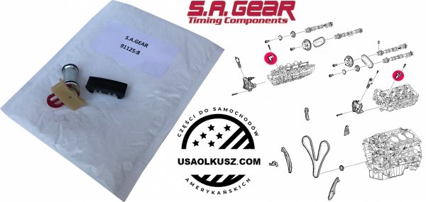 Napinacz hydrauliczny łańcucha wałków rozrządu silnika Ford Edge 3,5 / 3,7 V6