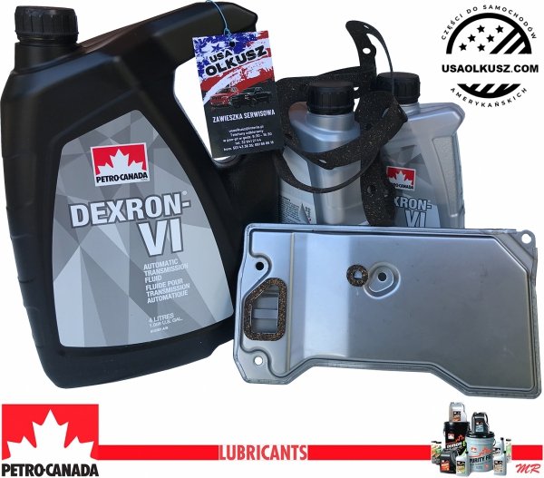 Filtr oraz olej Dextron-VI automatycznej skrzyni biegów AW4 Jeep Comanche MJ