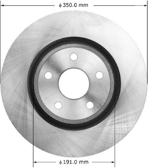 Przednia tarcza hamulcowa 350mm H.D. brake Jeep Grand Cherokee 2011-