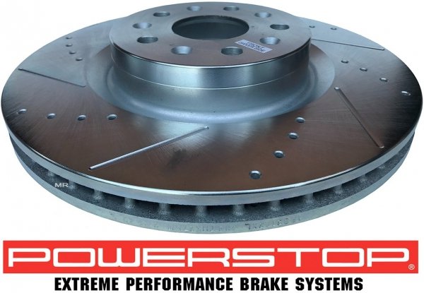 Przednia WIERCONA NACINANA tarcza hamulcowa POWERSTOP 345mm Chevrolet Camaro 6,2 V8 2016- exc. ZL1