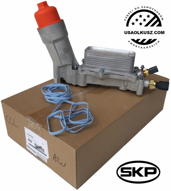 ALUMINIOWA obudowa filtra oleju z chłodnicą oraz czujnikami Jeep Cherokee KL 3,2 V6