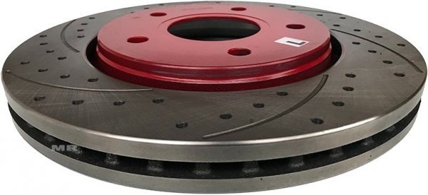 Przednie klocki BREMBO + WIERCONE tarcze hamulcowe 303mm RED Fiat Freemont