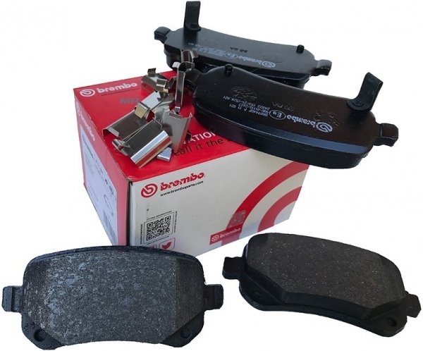 Tylne klocki BREMBO + WIERCONE tarcze hamulcowe 305mm RED Dodge Caravan 2008-