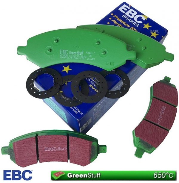 Przednie klocki hamulcowe EBC GreenStuff Dodge RAM 1500 Pickup 5 szpilek 2006-