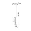 Lampa wisząca LOOPEZ 1 czarny/chrom