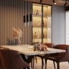 Lampa wisząca LOOPEZ 3L czarny/chrom