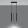 Lampa wisząca MOZAICA 3L czarny/chrom