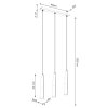 Lampa wisząca PRYSM 3L czarna