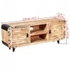 Szafka TV z surowego drewna mango 120x30x50 cm
