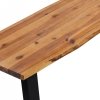 Ławka z litego drewna akacjowego, 145 cm