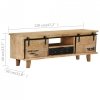 Szafka pod TV, 120x30x40 cm, lite drewno mango