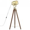 Lampa podłogowa na trójnogu, lite drewno mango, 97 cm