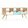 Szafka pod TV, 110 x 35 x 48 cm, lite drewno mango