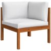 4-osobowa sofa ogrodowa z poduszkami, lite drewno akacjowe