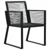 5-cz. zestaw mebli ogrodowych, rattan PVC, czarny